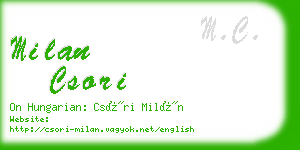 milan csori business card